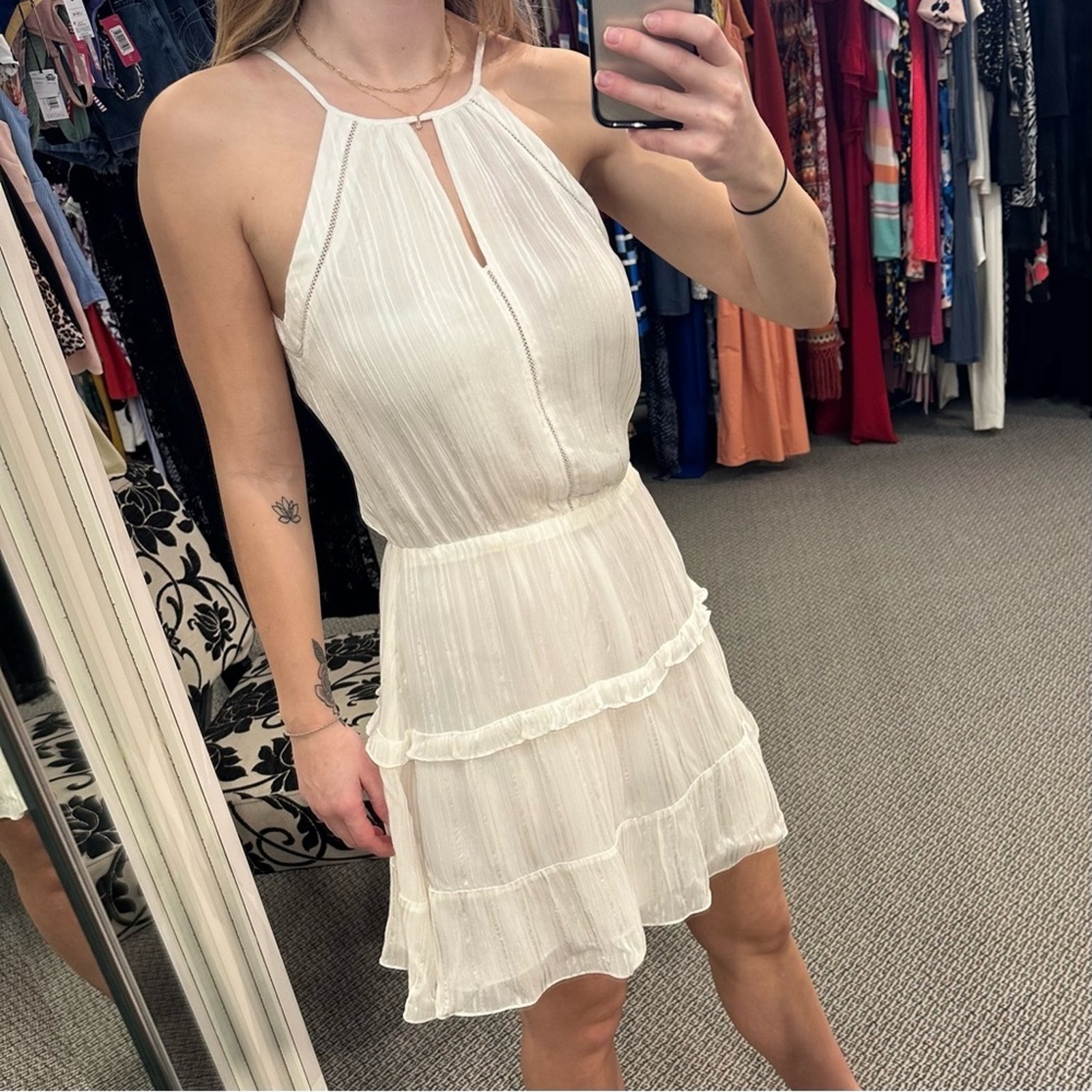 Parker White Bruna Dress Small Nwt